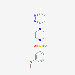 molecular formula C16H20N4O3S B2941970 3-(4-((3-甲氧基苯基)磺酰基)哌嗪-1-基)-6-甲基吡哒嗪 CAS No. 1170629-66-9