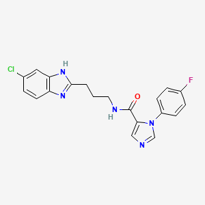 N-[3-(6-Chloro-1H-benzimidazol-2-yl)propyl]-3-(4-fluorophenyl)imidazole-4-carboxamide
