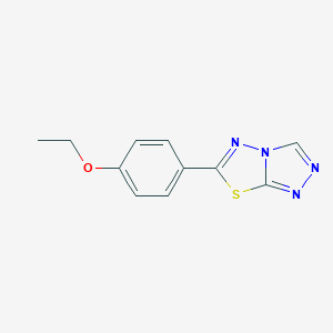 molecular formula C11H10N4OS B294198 6-(4-Ethoxyphenyl)[1,2,4]triazolo[3,4-b][1,3,4]thiadiazole 