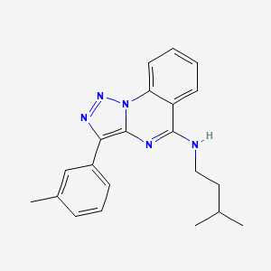 molecular formula C21H23N5 B2941980 N-(3-methylbutyl)-3-(3-methylphenyl)triazolo[1,5-a]quinazolin-5-amine CAS No. 866843-91-6