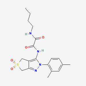 molecular formula C19H24N4O4S B2941992 N1-butyl-N2-(2-(2,4-dimethylphenyl)-5,5-dioxido-4,6-dihydro-2H-thieno[3,4-c]pyrazol-3-yl)oxalamide CAS No. 941909-08-6