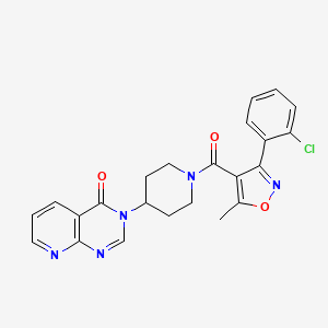 3-(1-(3-(2-chlorophenyl)-5-methylisoxazole-4-carbonyl)piperidin-4-yl)pyrido[2,3-d]pyrimidin-4(3H)-one