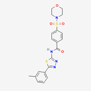 molecular formula C20H20N4O4S2 B2941998 4-(morpholinosulfonyl)-N-(5-(m-tolyl)-1,3,4-thiadiazol-2-yl)benzamide CAS No. 392241-45-1