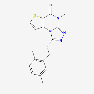 1-((2,5-dimethylbenzyl)thio)-4-methylthieno[2,3-e][1,2,4]triazolo[4,3-a]pyrimidin-5(4H)-one