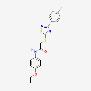 molecular formula C19H19N3O2S2 B2942006 N-(4-ethoxyphenyl)-2-((3-(p-tolyl)-1,2,4-thiadiazol-5-yl)thio)acetamide CAS No. 864917-27-1