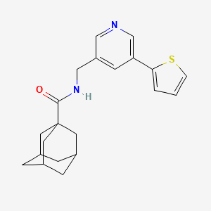 (3r,5r,7r)-N-((5-(thiophen-2-yl)pyridin-3-yl)methyl)adamantane-1-carboxamide