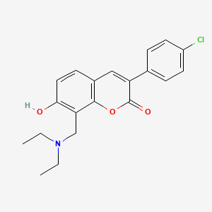 molecular formula C20H20ClNO3 B2942010 3-(4-chlorophenyl)-8-[(diethylamino)methyl]-7-hydroxy-2H-chromen-2-one CAS No. 869081-04-9