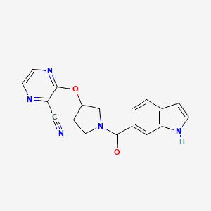 3-((1-(1H-indole-6-carbonyl)pyrrolidin-3-yl)oxy)pyrazine-2-carbonitrile
