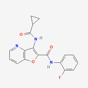 3-(cyclopropanecarboxamido)-N-(2-fluorophenyl)furo[3,2-b]pyridine-2-carboxamide
