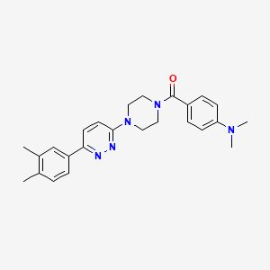 molecular formula C25H29N5O B2942038 (4-(二甲氨基)苯基)(4-(6-(3,4-二甲苯基)哒嗪-3-基)哌嗪-1-基)甲苯酮 CAS No. 1021035-67-5
