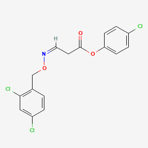 4-chlorophenyl (3Z)-3-{[(2,4-dichlorophenyl)methoxy]imino}propanoate