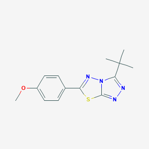 molecular formula C14H16N4OS B294204 3-Tert-butyl-6-(4-methoxyphenyl)[1,2,4]triazolo[3,4-b][1,3,4]thiadiazole 