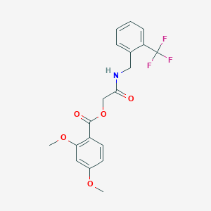 molecular formula C19H18F3NO5 B2942043 2-Oxo-2-((2-(trifluoromethyl)benzyl)amino)ethyl 2,4-dimethoxybenzoate CAS No. 1795031-61-6