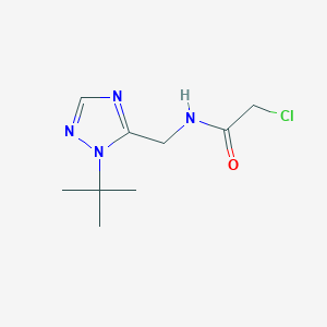 molecular formula C9H15ClN4O B2942049 N-[(2-Tert-butyl-1,2,4-triazol-3-yl)methyl]-2-chloroacetamide CAS No. 2411278-51-6