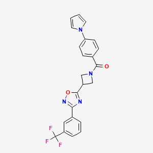 (4-(1H-pyrrol-1-yl)phenyl)(3-(3-(3-(trifluoromethyl)phenyl)-1,2,4-oxadiazol-5-yl)azetidin-1-yl)methanone