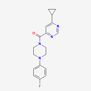 molecular formula C18H19FN4O B2942055 (6-Cyclopropylpyrimidin-4-yl)-[4-(4-fluorophenyl)piperazin-1-yl]methanone CAS No. 2415585-20-3