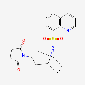 1-((1R,5S)-8-(quinolin-8-ylsulfonyl)-8-azabicyclo[3.2.1]octan-3-yl)pyrrolidine-2,5-dione