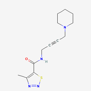 4-methyl-N-(4-(piperidin-1-yl)but-2-yn-1-yl)-1,2,3-thiadiazole-5-carboxamide