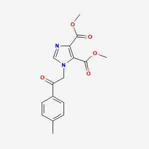 molecular formula C16H16N2O5 B2942065 dimethyl 1-[2-(4-methylphenyl)-2-oxoethyl]-1H-imidazole-4,5-dicarboxylate CAS No. 1984053-01-1