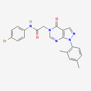 molecular formula C21H18BrN5O2 B2942069 N-(4-bromophenyl)-2-(1-(2,4-dimethylphenyl)-4-oxo-1H-pyrazolo[3,4-d]pyrimidin-5(4H)-yl)acetamide CAS No. 895004-83-8
