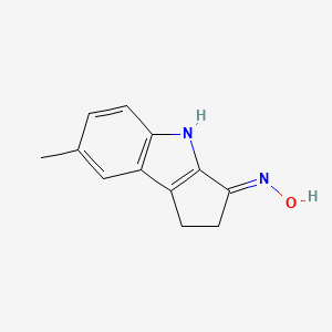 molecular formula C12H12N2O B2942072 (E)-7-甲基-1,2-二氢环戊[b]吲哚-3(4H)-酮肟 CAS No. 339283-52-2