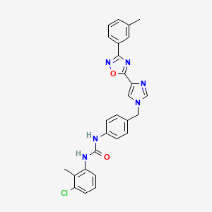 1-(3-chloro-2-methylphenyl)-3-(4-((4-(3-(m-tolyl)-1,2,4-oxadiazol-5-yl)-1H-imidazol-1-yl)methyl)phenyl)urea