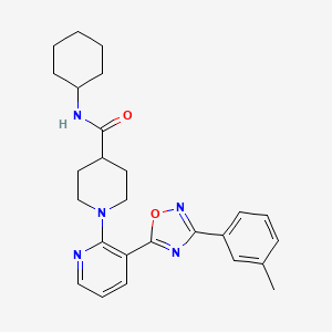 4-[(5-cyclopropyl-1,2,4-oxadiazol-3-yl)methyl]-6-methyl-N-(4-methylphenyl)-3-oxo-3,4-dihydro-2H-1,4-benzoxazine-7-sulfonamide
