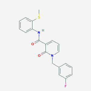 1-(3-fluorobenzyl)-N-(2-(methylthio)phenyl)-2-oxo-1,2-dihydropyridine-3-carboxamide