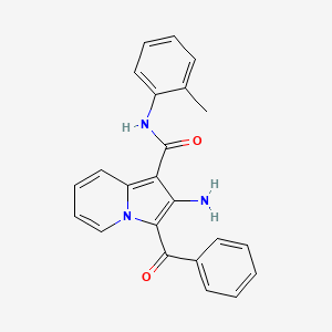 molecular formula C23H19N3O2 B2942081 2-氨基-3-苯甲酰-N-(2-甲苯基)吲哚并[1,2-a]喹唑啉-1-甲酰胺 CAS No. 898452-88-5