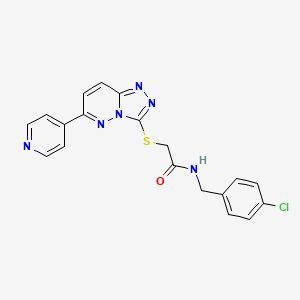 N-[(4-chlorophenyl)methyl]-2-[(6-pyridin-4-yl-[1,2,4]triazolo[4,3-b]pyridazin-3-yl)sulfanyl]acetamide