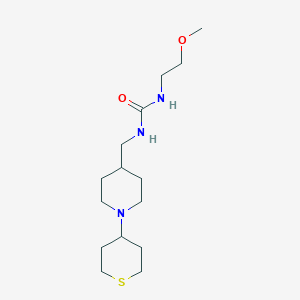 1-(2-methoxyethyl)-3-((1-(tetrahydro-2H-thiopyran-4-yl)piperidin-4-yl)methyl)urea