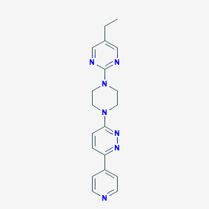 molecular formula C19H21N7 B2942103 3-[4-(5-Ethylpyrimidin-2-yl)piperazin-1-yl]-6-pyridin-4-ylpyridazine CAS No. 2380176-17-8