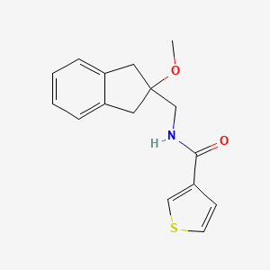 molecular formula C16H17NO2S B2942113 N-((2-methoxy-2,3-dihydro-1H-inden-2-yl)methyl)thiophene-3-carboxamide CAS No. 2034529-47-8