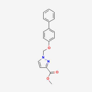 Methyl 1-(([1,1'-biphenyl]-4-yloxy)methyl)-1H-pyrazole-3-carboxylate