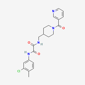 N1-(3-chloro-4-methylphenyl)-N2-((1-nicotinoylpiperidin-4-yl)methyl)oxalamide