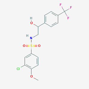 3-chloro-N-(2-hydroxy-2-(4-(trifluoromethyl)phenyl)ethyl)-4-methoxybenzenesulfonamide
