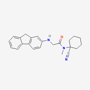 molecular formula C23H25N3O B2942124 N-(1-cyanocyclohexyl)-2-[(9H-fluoren-2-yl)amino]-N-methylacetamide CAS No. 1424545-03-8