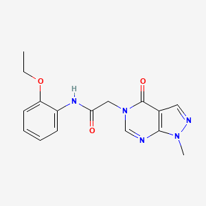 N-(2-ethoxyphenyl)-2-(1-methyl-4-oxo-1,4-dihydro-5H-pyrazolo[3,4-d]pyrimidin-5-yl)acetamide
