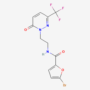 5-Bromo-N-[2-[6-oxo-3-(trifluoromethyl)pyridazin-1-yl]ethyl]furan-2-carboxamide