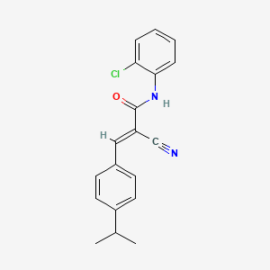 (E)-N-(2-chlorophenyl)-2-cyano-3-(4-propan-2-ylphenyl)prop-2-enamide