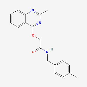 N-[(4-methylphenyl)methyl]-2-(2-methylquinazolin-4-yl)oxyacetamide