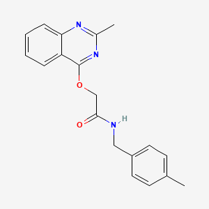 molecular formula C19H19N3O2 B2942140 N-[(4-methylphenyl)methyl]-2-[(2-methylquinazolin-4-yl)oxy]acetamide CAS No. 1030125-97-3