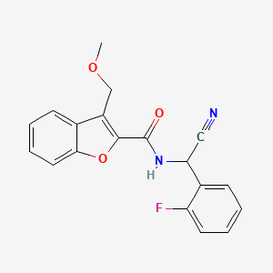 N-[cyano(2-fluorophenyl)methyl]-3-(methoxymethyl)-1-benzofuran-2-carboxamide