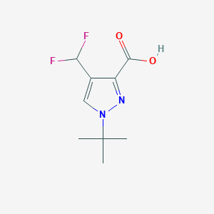 molecular formula C9H12F2N2O2 B2942149 1-Tert-butyl-4-(difluoromethyl)pyrazole-3-carboxylic acid CAS No. 2248272-28-6
