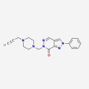 molecular formula C19H20N6O B2942152 2-phenyl-6-{[4-(prop-2-yn-1-yl)piperazin-1-yl]methyl}-2H,6H,7H-pyrazolo[3,4-d]pyridazin-7-one CAS No. 1241122-11-1