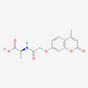 molecular formula C15H15NO6 B2942154 (2S)-2-[[2-(4-methyl-2-oxochromen-7-yl)oxyacetyl]amino]propanoic acid CAS No. 352429-54-0
