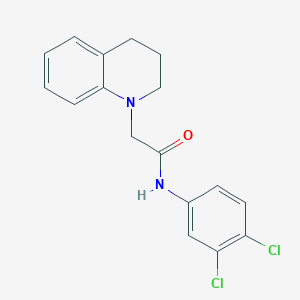 molecular formula C17H16Cl2N2O B2942167 N-(3,4-Dichlorophenyl)-2-(1,2,3,4-tetrahydroquinolyl)ethanamide CAS No. 329079-65-4