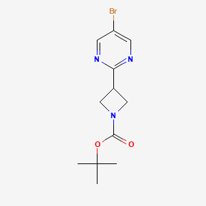 molecular formula C12H16BrN3O2 B2942169 tert-Butyl 3-(5-bromopyrimidin-2-yl)azetidine-1-carboxylate CAS No. 2224427-47-6