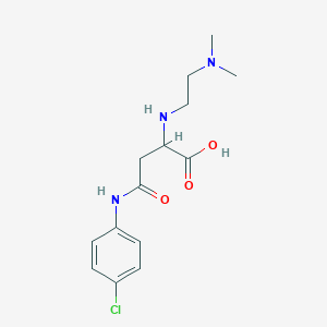 molecular formula C14H20ClN3O3 B2942177 4-((4-Chlorophenyl)amino)-2-((2-(dimethylamino)ethyl)amino)-4-oxobutanoic acid CAS No. 1031361-14-4