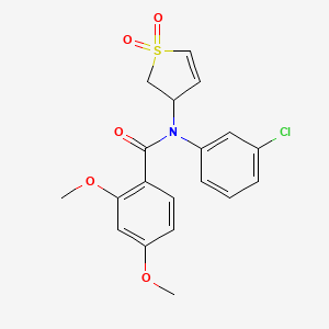 molecular formula C19H18ClNO5S B2942179 N-(3-chlorophenyl)-N-(1,1-dioxido-2,3-dihydrothiophen-3-yl)-2,4-dimethoxybenzamide CAS No. 863007-83-4